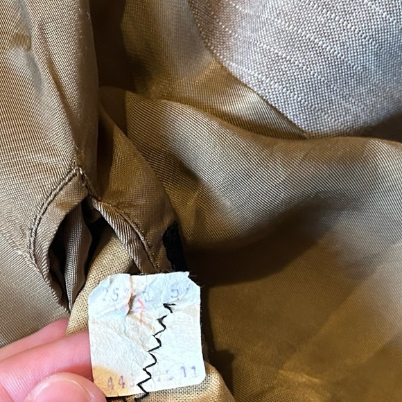 Vintage Yves Saint Laurent Men’s Button Front Tweed Suit Blazer Jacket Sz 42 Tan - Picture 13 of 15